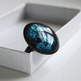 Glitter Cocktail Ring - blue black cracked - Thumbnail 2