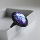 Glitter Cocktail Ring - purple blue black silver - Thumbnail 2