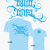Twin Cities Ambigram RMX • Light Blue w/Cyan
