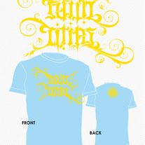 Twin Cities Ambigram RMX • Light Blue w/Gold