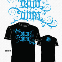 Twin Cities Ambigram RMX • Black w/Cyan