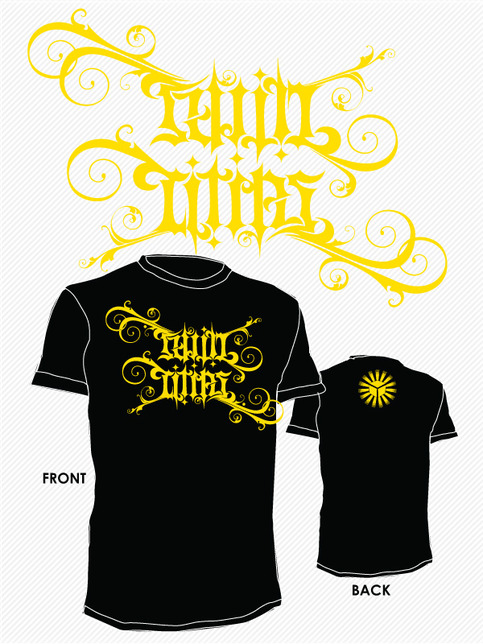 Twin Cities Ambigram RMX • Black w/Gold