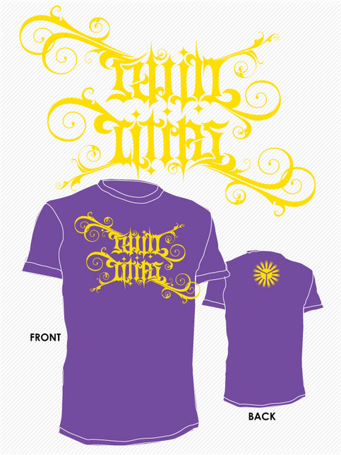 Twin Cities Ambigram RMX • Purple w/Gold