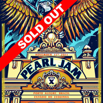SOLD OUT- Pearl Jam Porto Alegre, Brazil Print by MUNK ONE (BLUE)
