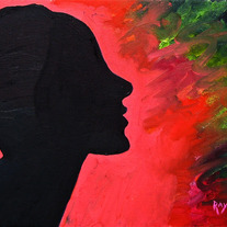 "..Profile in Silhouette" Painting by Kimberly's Mom