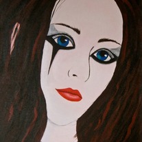 *SOLD* "Thoughtful and Beautiful..." Painting by Kimberly's Mom