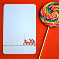 sew retro stationery {bumper cars} 