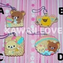 San-X Rilakkuma & friends Cookie Re-Ment Charm + Ball Chain