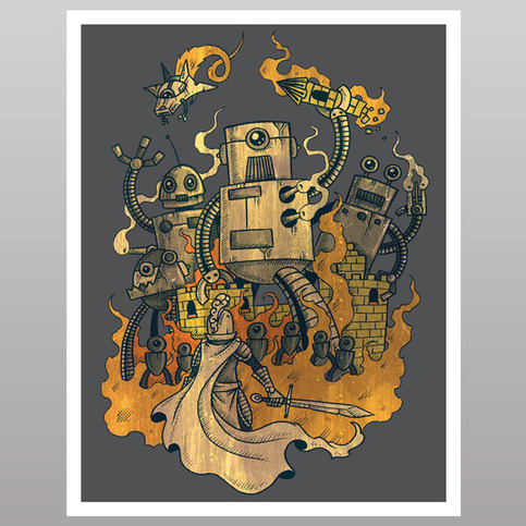 The Robots Come Out At Knight (print)