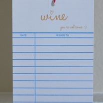 Library Card Vino Tags! 