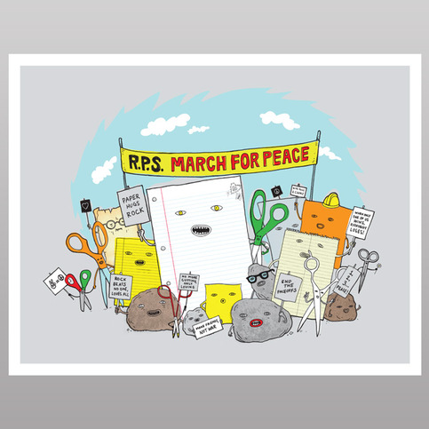 Paper Hugs Rock (print)