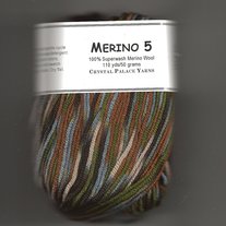 Feldspar Brown, Black, Olive Merino 5 Wool Yarn by Crystal Palace