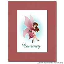 Matted Customizable Pretty Fairy Wall Art