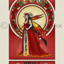 Masquerade Zodiac Aries 8x10 Unmatted Print