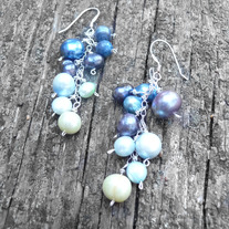 DAYDREAMER // blue freshwater pearl & sterling silver clusters