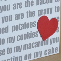 you are the bacon to my eggs...