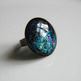 Glitter Cocktail Ring - blue pink green - Thumbnail 1