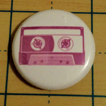 Cassette Tape (purple) 1" button