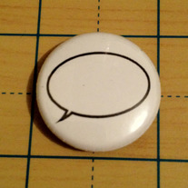 Word bubble custom 1" button