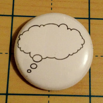 Thought bubble custom 1" button