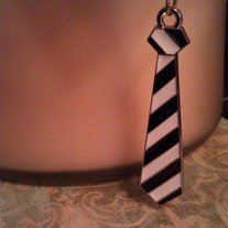 Punk Tie Necklace - Black and White