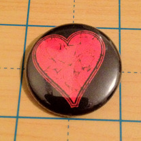 Fancy Heart Valentines Day 1 inch pinback button
