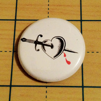 Stab Heart Anti Valentines Day 1" button