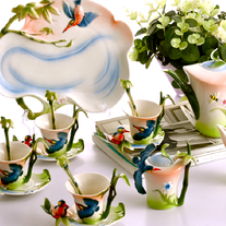 BIRD TEA SET 18 pc