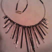 Black & White Spike Necklace
