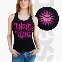 Twin Cities Ambigram Tank • Black w/Magenta