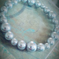 Gray Pearl Stretch Bracelet