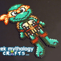Michelangelo Teenage Mutant Ninja Turtles Chibishou Perler Bead Sprite