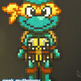 Michelangelo Teenage Mutant Ninja Turtles Chibishou Perler Bead Sprite - Thumbnail 3