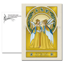 Masquerade Zodiac: Gemini- 5"x7" Postcard