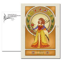 Masquerade Zodiac: Leo - 5"x7" Postcard
