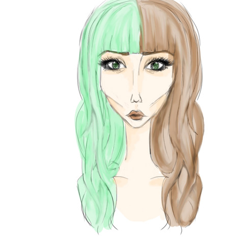 Chocomint Split Wig (made to order)