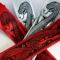 Snake Charmer Tie in Black Ink