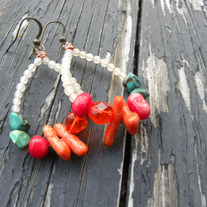 INSPIRE // turquoise and coral earrings