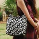 Zippered Hobo - Flower Power in B&W  - Thumbnail 1