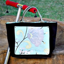Silver Flower Handbag