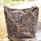 Zippered Hobo - Paisley in Dark Brown Thin Corduroy  - Thumbnail 4