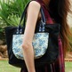 Classic Tote - Blue Clover Leaves  - Thumbnail 2