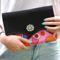 Oversized Clutch - Pink Hippie