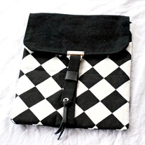 Ipad Case Sleeve - Black & White Checks