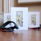 Illustrated Canine Note Cards - Miniature Schnauzers - Set of 5 Blank Cards - Thumbnail 2