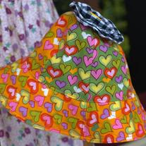 Child Hat "Retro Hearts" - Age Size 1-3
