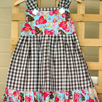 Retro-Inspired Child Dress "Jump Rope - Holly Hobbie " Size 2-3