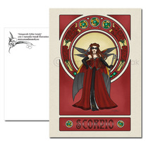 Masquerade Zodiac: Scorpio - 5"x7" Postcard