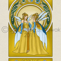 Masquerade Zodiac Gemini 8x10 Unmatted Print