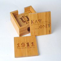 Kappa Alpha Psi Bamboo Coaster Set